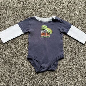 FINAL SALE 3/31/26 Carter’s Alligator Mommy Long Sleeve Onesie, Size 12 M